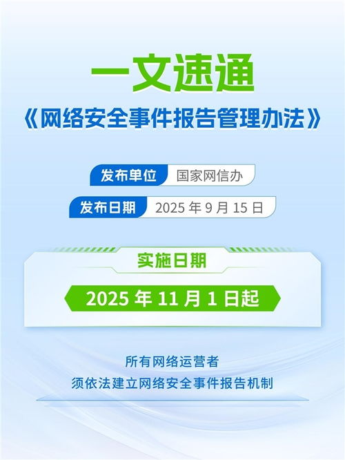 《網絡安全事件報告管理辦法》11月正式實施，為網絡與信息安全軟件開發注入新動力